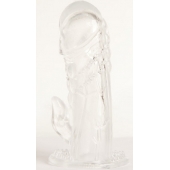 Прозрачная гелевая насадка с клиторальным отростком - 13 см. - Toyfa Basic - в Калуге купить с доставкой