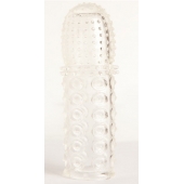 Прозрачная закрытая гелевая насадка - 13,5 см. - Toyfa Basic - в Калуге купить с доставкой