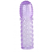 Насадка гелевая фиолетовая с точками, шипами и наплывами - 13,5 см. - Toyfa Basic - в Калуге купить с доставкой