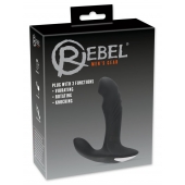 Черный вибромассажер простаты с функцией римминга Plug with Perineum Stimulator - 16,6 см. - Orion - в Калуге купить с доставкой