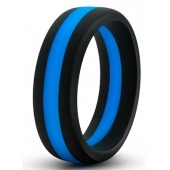 Черно-синее эрекционное кольцо Silicone Go Pro Cock Ring - Blush Novelties - в Калуге купить с доставкой