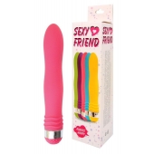 Розовый эргономичный вибратор Sexy Friend - 17,5 см. - 1137