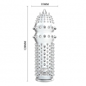 Закрытая прозрачная насадка Crystal sleeve - 14,2 см. - Erowoman-Eroman - в Калуге купить с доставкой