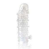 Закрытая прозрачная рельефная насадка Crystal sleeve - 13 см. - Erowoman-Eroman - в Калуге купить с доставкой