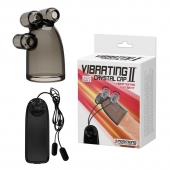 Дымчатая насадка-мастурбатор с вибрацией Vibrating Crystal Cap II - Baile - в Калуге купить с доставкой