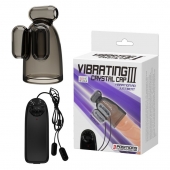 Дымчатая насадка-мастурбатор с вибрацией Vibrating Crystal Cap III - Baile - в Калуге купить с доставкой