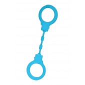 Голубые силиконовые наручники A-Toys без ключа - A-toys - купить с доставкой в Калуге