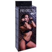Черные кожаные наручники Naila - Rebelts - купить с доставкой в Калуге