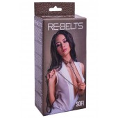 Коричневый поводок и чокер с кольцом Sofi - Rebelts - купить с доставкой в Калуге