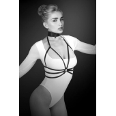 Черная упряжь на грудь Julia - Bijoux Pour Toi - купить с доставкой в Калуге
