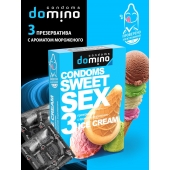 Презервативы для орального секса DOMINO Sweet Sex с ароматом мороженого - 3 шт. - Domino - купить с доставкой в Калуге