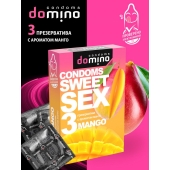 Презервативы для орального секса DOMINO Sweet Sex с ароматом манго - 3 шт. - Domino - купить с доставкой в Калуге