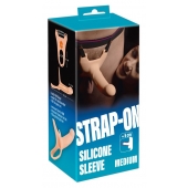 Силиконовый полый страпон на ремнях Silicone Strap-on - 16 см. - Orion - купить с доставкой в Калуге