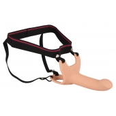 Силиконовый полый страпон на ремнях Silicone Strap-on - 16 см. - Orion - купить с доставкой в Калуге