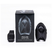 Темно-серый инновационный мужской осциллятор PULSE SOLO LUX с пультом ДУ - Hot Octopuss - в Калуге купить с доставкой