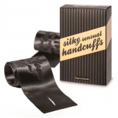 Черные ленты для связывания SILKY SENSUAL HANDCUFFS - Bijoux Indiscrets - купить с доставкой в Калуге