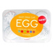 Набор из 6 мастурбаторов Tenga EGG Easy Beat с различным рельефом - Tenga - в Калуге купить с доставкой