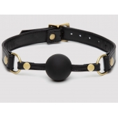 Черный кляп-шар Bound to You Faux Leather Ball Gag - Fifty Shades of Grey - купить с доставкой в Калуге