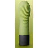 Салатовый рифленый мини-вибратор IROHA ZEN MATCHA - 12,7 см. - Tenga