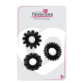 Набор из 3 черных эрекционных колец SET OF 3 COCKRINGS - Dream Toys - в Калуге купить с доставкой