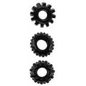 Набор из 3 черных эрекционных колец SET OF 3 COCKRINGS - Dream Toys - в Калуге купить с доставкой