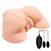 Телесная вибровагина Julie с 2 рабочими отверстиями - Baile - в Калуге купить с доставкой