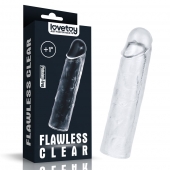 Прозрачная насадка-удлинитель Flawless Clear Penis Sleeve Add 1 - 15,5 см. - Lovetoy - в Калуге купить с доставкой