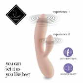 Бежевый вибратор-кролик Lea Rabbit Vibrator - 20,2 см. - FeelzToys