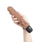 Кофейный вибратор-реалистик 8  Girthy Realistic Vibrator - 24,5 см. - PowerCocks