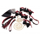Черно-красный бондажный набор Bow-tie - ToyFa - купить с доставкой в Калуге