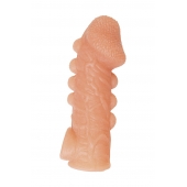 Телесная закрытая насадка с шишечками Cock Sleeve Size S - 13,8 см. - KOKOS - в Калуге купить с доставкой