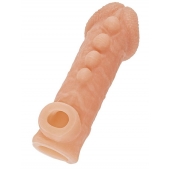 Телесная закрытая насадка с шишечками Cock Sleeve Size M - 15,6 см. - KOKOS - в Калуге купить с доставкой