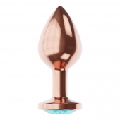 Пробка цвета розового золота с малиновым кристаллом Diamond Topaz Shine L - 8,3 см. - Lola Games - купить с доставкой в Калуге