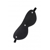 Черная кожаная маска Anonymo с мягким подкладом - ToyFa - купить с доставкой в Калуге