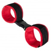 Красно-черные велюровые оковы Anonymo - ToyFa - купить с доставкой в Калуге