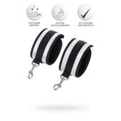 Серебристо-черные наручники Anonymo - ToyFa - купить с доставкой в Калуге