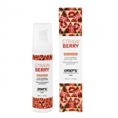 Разогревающее массажное масло  с ароматом клубники Gourmet Strawberry - 50 мл. - Exsens - купить с доставкой в Калуге