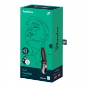 Черный анальный вибратор Hot Passion с функцией нагрева - Satisfyer - в Калуге купить с доставкой