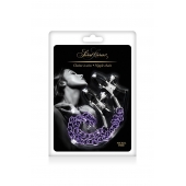Зажимы для сосков с фиолетовой цепочкой Sweet Caress Nipple Chain - Sweet Caress - купить с доставкой в Калуге
