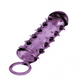 Закрытая фиолетовая насадка с пупырышками SAMURAI PENIS SLEEVE PURPLE - 14,5 см. - NMC - в Калуге купить с доставкой