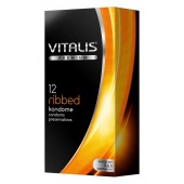 Ребристые презервативы VITALIS PREMIUM ribbed - 12 шт. - Vitalis - купить с доставкой в Калуге