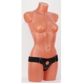 Универсальные черные трусики для страпона - БДСМ Арсенал - купить с доставкой в Калуге