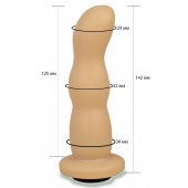 Телесная рельефная насадка Harness - 14,2 см. - LOVETOY (А-Полимер) - купить с доставкой в Калуге