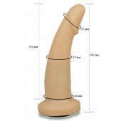 Телесная гладкая насадка Harness - 14,7 см. - LOVETOY (А-Полимер) - купить с доставкой в Калуге