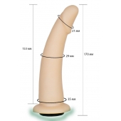 Телесная гладкая насадка-фаллоимитатор Harness - 17 см. - LOVETOY (А-Полимер) - купить с доставкой в Калуге