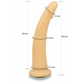 Телесная гладкая насадка-фаллоимитатор Harness - 20 см. - LOVETOY (А-Полимер) - купить с доставкой в Калуге