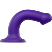 Фиолетовый фаллоимитатор-насадка Strap-On-Me Dildo Dual Density size M - 18 см. - Strap-on-me - купить с доставкой в Калуге