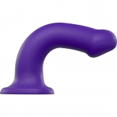 Фиолетовый фаллоимитатор-насадка Strap-On-Me Dildo Dual Density size L - 19 см. - Strap-on-me - купить с доставкой в Калуге