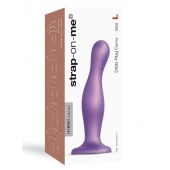 Фиолетовая насадка Strap-On-Me Dildo Plug Curvy size L - Strap-on-me - купить с доставкой в Калуге