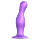 Фиолетовая насадка Strap-On-Me Dildo Plug Curvy size L - Strap-on-me - купить с доставкой в Калуге